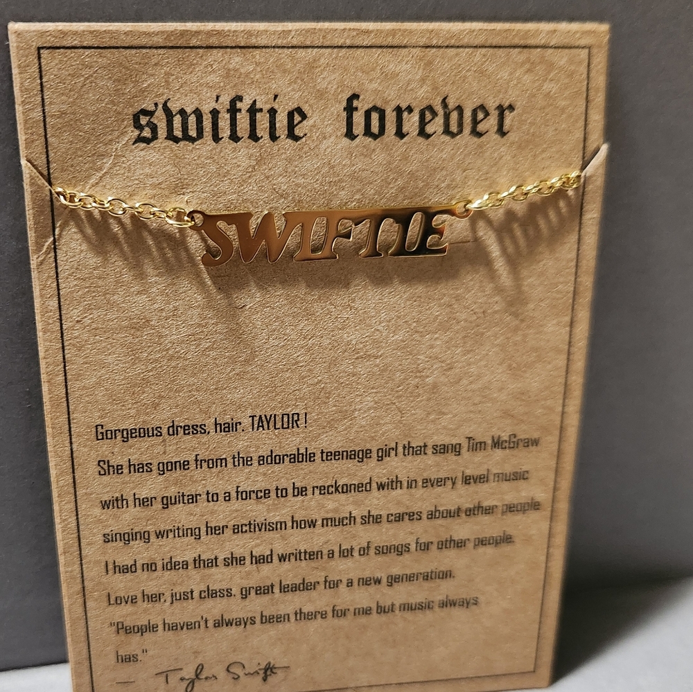 SWIFTIE Taylor Swift Fan Gold Necklace